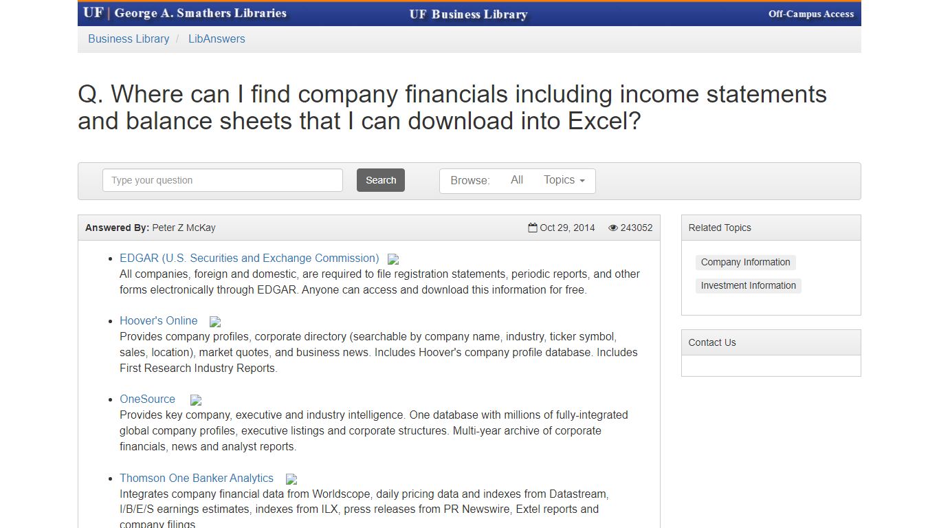 Where can I find company financials including income statements and ...